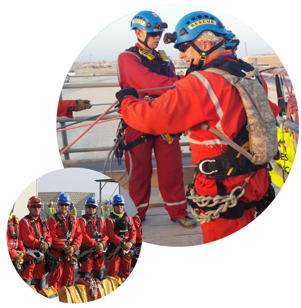 Images representing the Safety Access & Rescue team in their working environment