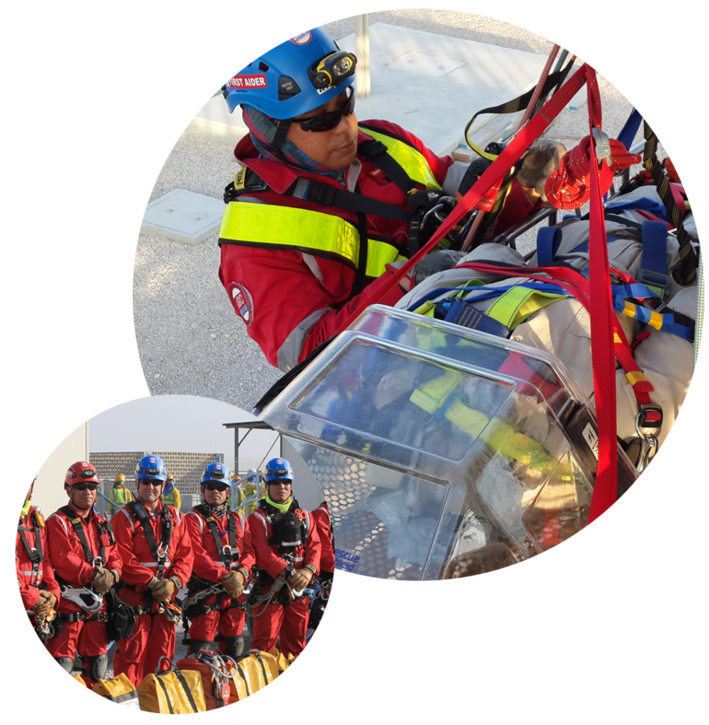 Images representing the Safety Access & Rescue team in their working environment